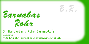 barnabas rohr business card